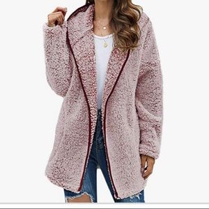 Brand new Womens Fleece Hooded Coats Soft Hoodies Fuzzy Outwear Coat with Pocket